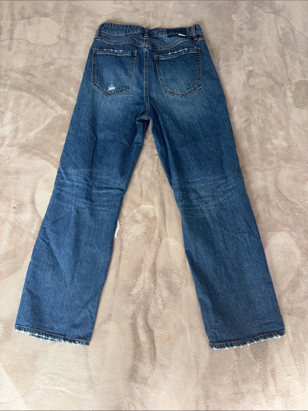 Daze Distressed Wide-Leg Jeans - Dark Blue size 27 - Picture 4 of 4